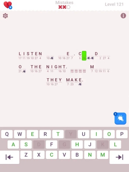Cryptogram: Word Brain Puzzle screenshot
